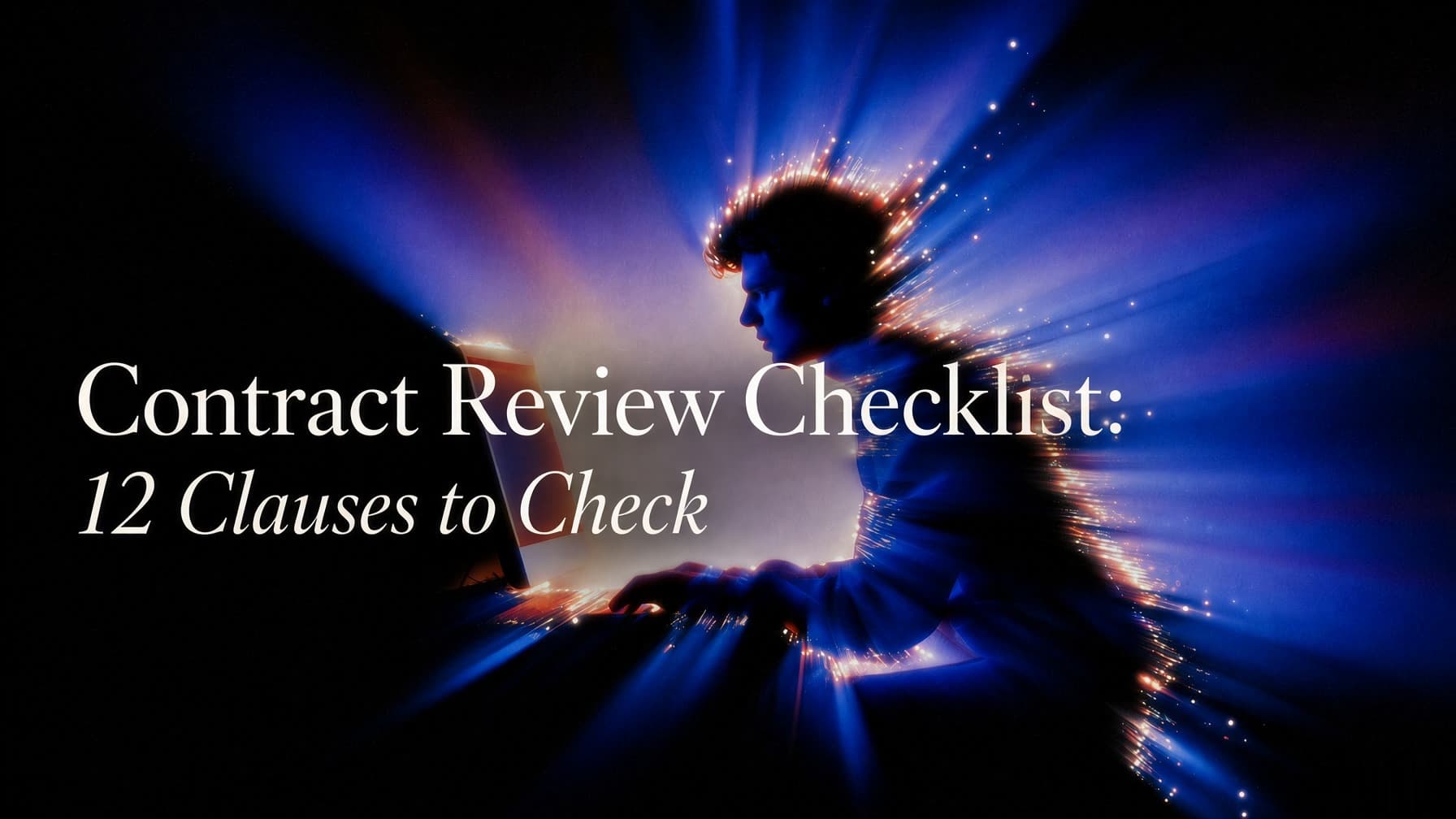 A contract review checklist covering the twelve clauses worth checking before you sign