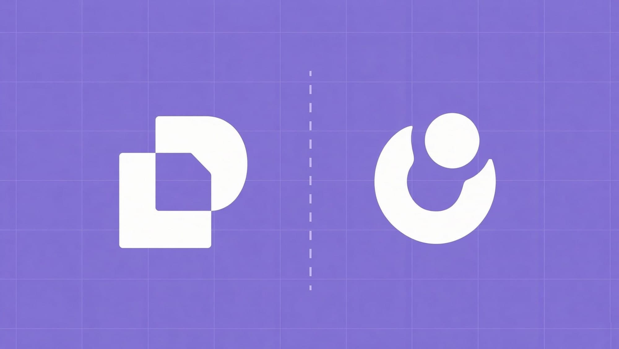 The Docusign logo and the Dottr logo side by side on a purple grid, divided by a dashed line